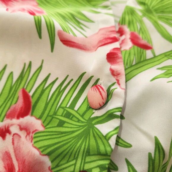 Judith Hart Blouse Size 22W Floral Hawaiian Shirt Front Buttons - Picture 8 of 9